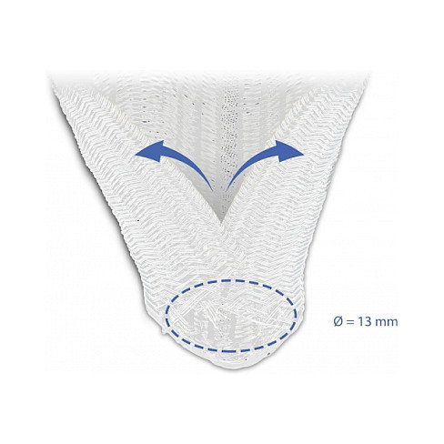 DeLOCK Funda trenzada de cierre automático 5 m x 13 mm blanco