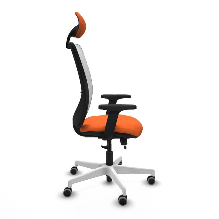 PIQUERAS Y CRESPO Silla de oficina Zulema Naranja y Blanco PIQUERAS Y CRESPO Silla de oficina Zulema Naranja y Blanco