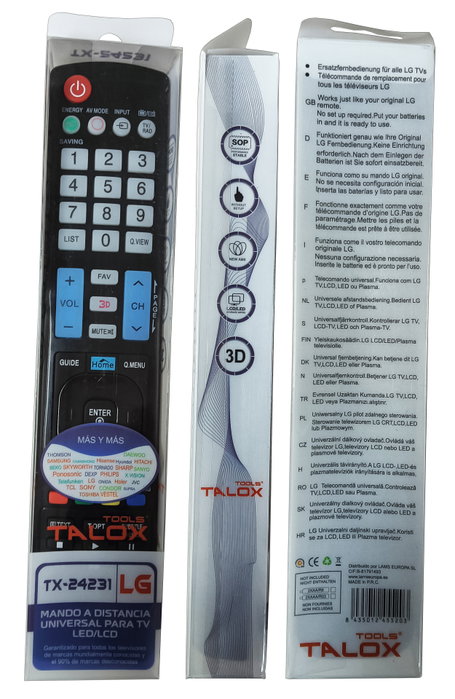 TALOX Mando a Distancia para TV LED/LCD Modelo LG TX-24231
