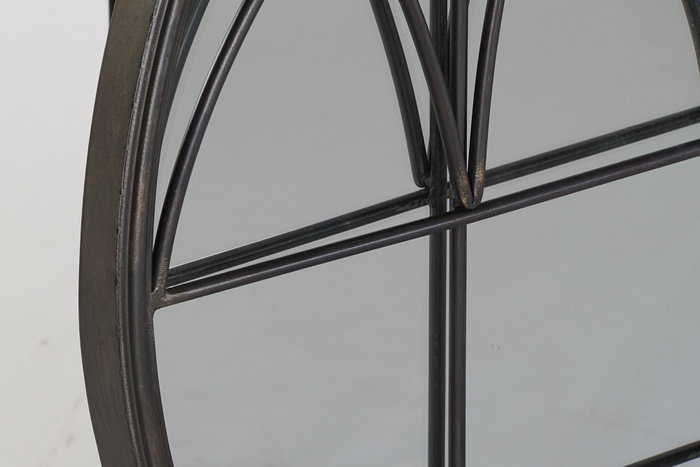 DKD Home Decor Espejo de Metal Negro 76x76 cm
