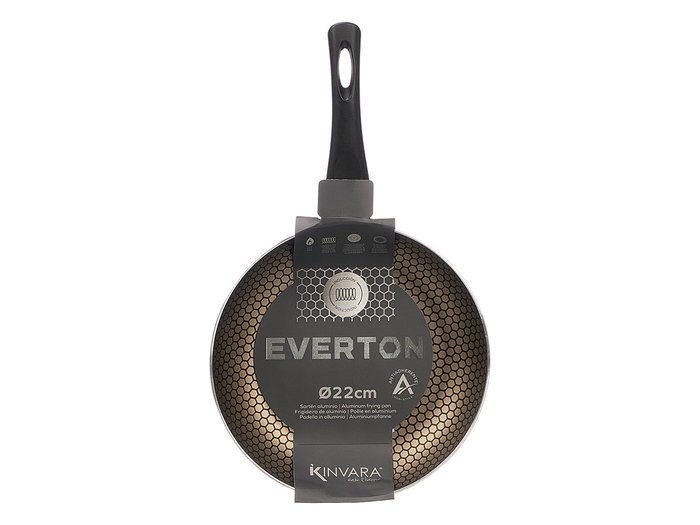 KINVARA Sartén Antiadherente Panal 22 cm Negro-Gris