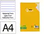 Liderpapel Bloc notas encolado A4 rayado horizontal 50 hojas 80 gr color amarillo