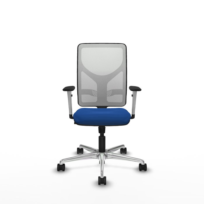 PIQUERAS Y CRESPO Silla de oficina Motilla con mecanismo Sincro, Azul y Blanco