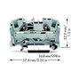 WAGO 2006-1201 Borne de paso de 2 conductores de 6 mm²