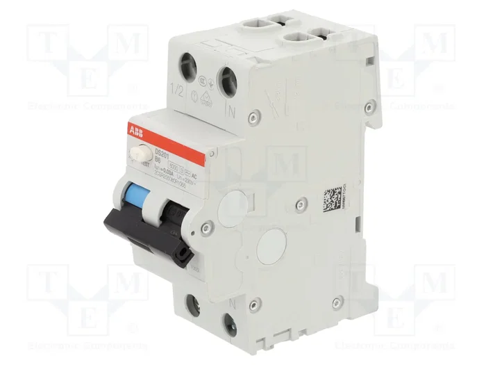 ABB DS201AC-B6/0.03 RCBO 6A 30mA 230VAC ABB DS201AC-B6/0.03 RCBO 6A 30mA 230VAC