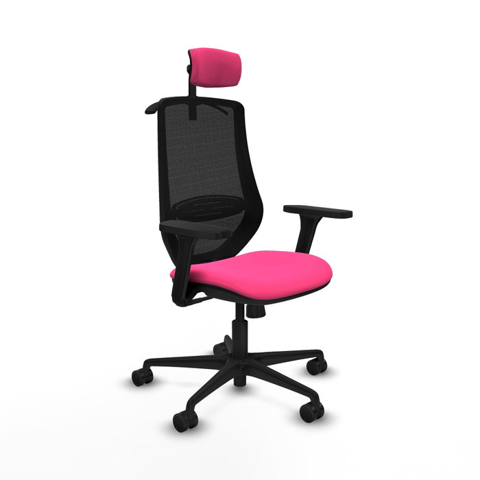 PIQUERAS Y CRESPO Silla de oficina Mardos con mecanismo Sincro, Rosa y Negro PIQUERAS Y CRESPO Silla de oficina Mardos con mecanismo Sincro, Rosa y Negro