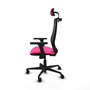 PIQUERAS Y CRESPO Silla de oficina Mardos con mecanismo Sincro, Rosa y Negro