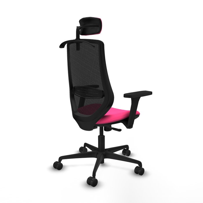 PIQUERAS Y CRESPO Silla de oficina Mardos con mecanismo Sincro, Rosa y Negro PIQUERAS Y CRESPO Silla de oficina Mardos con mecanismo Sincro, Rosa y Negro