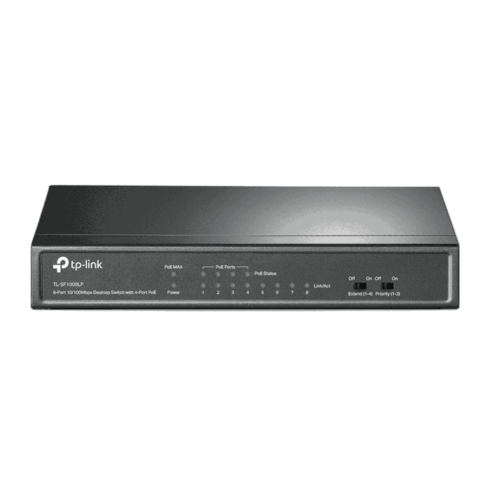 TP-LINK Switch TL-SF1008LP 8 Puertos Gigabit PoE 150W, Negro TP-LINK Switch TL-SF1008LP 8 Puertos Gigabit PoE 150W, Negro