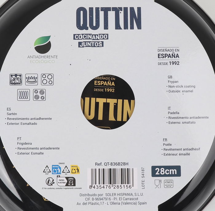 Quttin Sartén Esmaltada Avin 28 cm (6 Unidades)