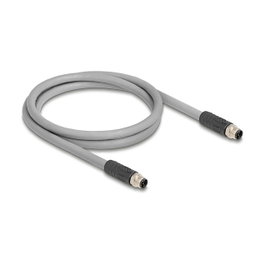 DeLOCK 80536 Cable para sensor/actuador M12 5 pines, 5 m, Gris