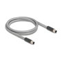 DeLOCK 80536 Cable para sensor/actuador M12 5 pines, 5 m, Gris