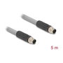 DeLOCK 80536 Cable para sensor/actuador M12 5 pines, 5 m, Gris