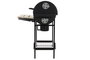 DKD Home Decor Barbacoa para Terraza y Jardín Negro Natural Acero y Madera 71 x 103 x 108 cm Desmontable