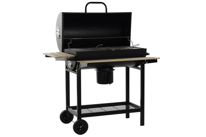 DKD Home Decor Barbacoa para Terraza y Jardín Negro Natural Acero y Madera 71 x 103 x 108 cm Desmontable DKD Home Decor Barbacoa para Terraza y Jardín Negro Natural Acero y Madera 71 x 103 x 108 cm Desmontable
