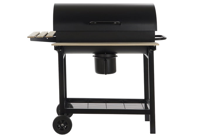 DKD Home Decor Barbacoa para Terraza y Jardín Negro Natural Acero y Madera 71 x 103 x 108 cm Desmontable DKD Home Decor Barbacoa para Terraza y Jardín Negro Natural Acero y Madera 71 x 103 x 108 cm Desmontable