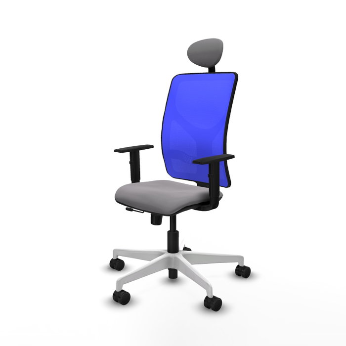 PIQUERAS Y CRESPO Silla de oficina Motilla Gris/Azul con Mecanismo Sincro/Traslack PIQUERAS Y CRESPO Silla de oficina Motilla Gris/Azul con Mecanismo Sincro/Traslack