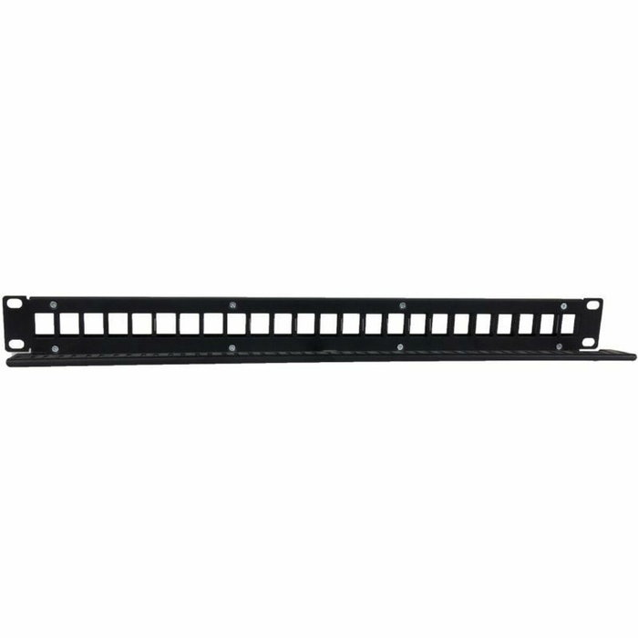 Phasak PA 3424 Panel frontal 19 polegadas para 24 conectores 1U con organizador de cables negro