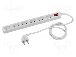 AS SCHWABE Prolongador de alimentación H05VV-F Blanco 1,4m