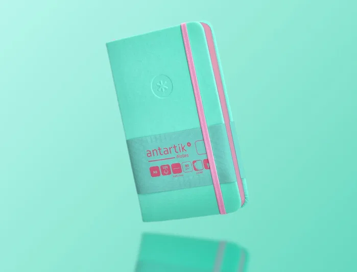 Antartik Cuaderno Antartik Notes Tapa Dura A6 Hojas Lisas Rosa y Turquesa
