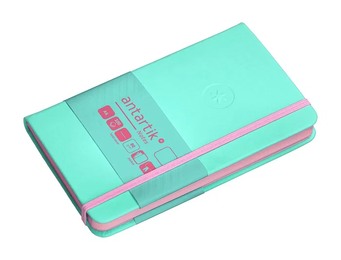 Antartik Cuaderno Antartik Notes Tapa Dura A6 Hojas Lisas Rosa y Turquesa