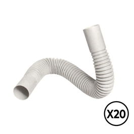 Tupersa Curva Flexible PVC Ø 20 mm para Unión de Tubo Rígido, 20 Unidades