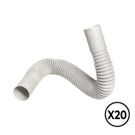 Tupersa Curva flexible de PVC ø 20 mm, 20 unidades
