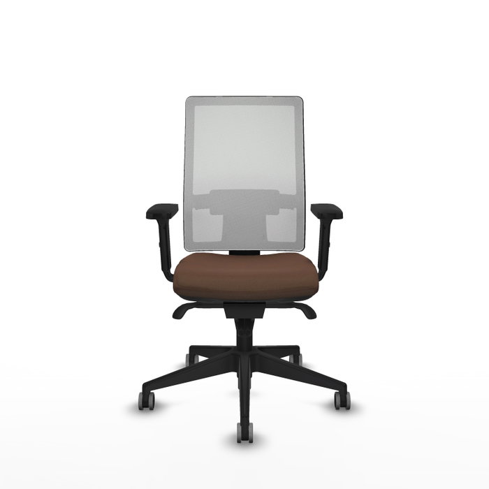 PIQUERAS Y CRESPO Silla de oficina Horna con mecanismo Sincro Marrón y Blanco PIQUERAS Y CRESPO Silla de oficina Horna con mecanismo Sincro Marrón y Blanco