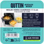 Quttin Molde Cuadrado de Vidrio para Airfryer 17.5 cm (12 Unidades)