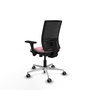 PIQUERAS Y CRESPO Silla de oficina Yunquera con mecanismo Sincro/Traslack Rosa y Negro