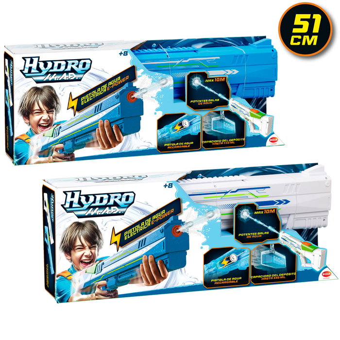 Bizak Pistola de Agua Eléctrica Hydro M.A.D. 62001149 Automática 550ml Bizak Pistola de Agua Eléctrica Hydro M.A.D. 62001149 Automática 550ml