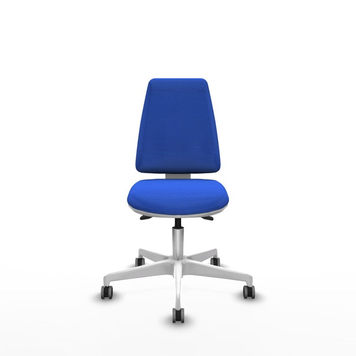 PIQUERAS Y CRESPO Silla de oficina Elche azul con base blanca PIQUERAS Y CRESPO Silla de oficina Elche azul con base blanca