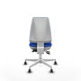 PIQUERAS Y CRESPO Silla de oficina Elche azul con base blanca