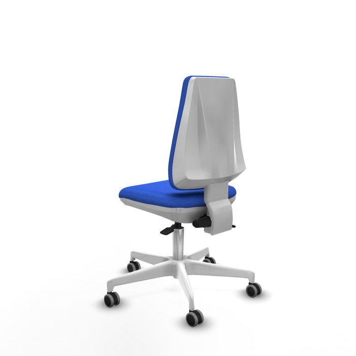 PIQUERAS Y CRESPO Silla de oficina Elche azul con base blanca PIQUERAS Y CRESPO Silla de oficina Elche azul con base blanca