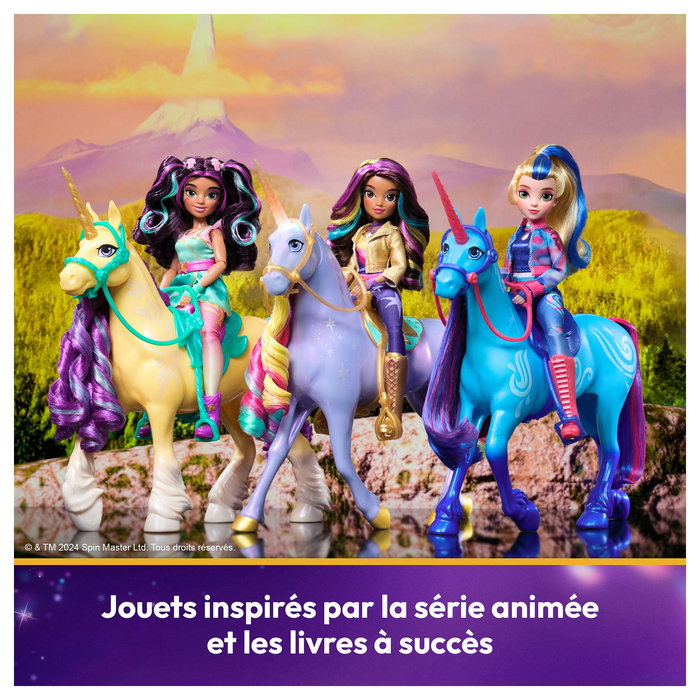 Spin Master Unicorn Academy Licht-Magie Wildstar Figura de Juguete de Unicornio con Efectos Luminosos, Multicolor, Recomendado 4+ Años