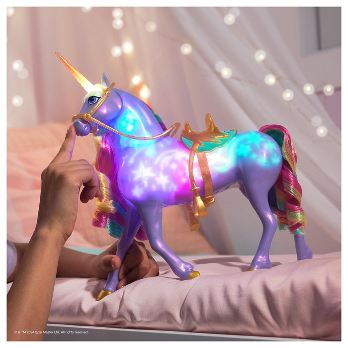 Spin Master Unicorn Academy Licht-Magie Wildstar Figura de Juguete de Unicornio con Efectos Luminosos, Multicolor, Recomendado 4+ Años