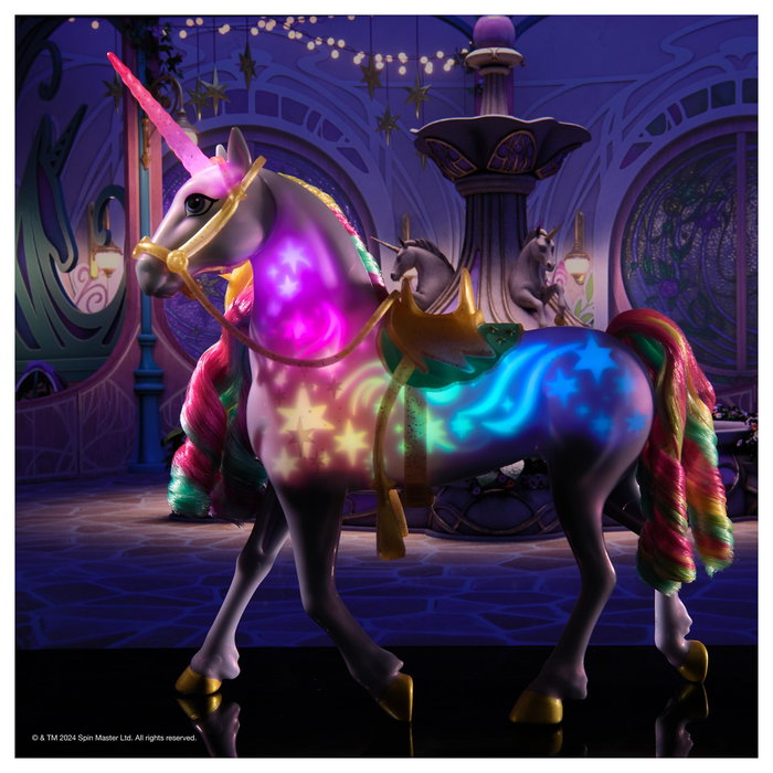Spin Master Unicorn Academy Licht-Magie Wildstar Figura de Juguete de Unicornio con Efectos Luminosos, Multicolor, Recomendado 4+ Años