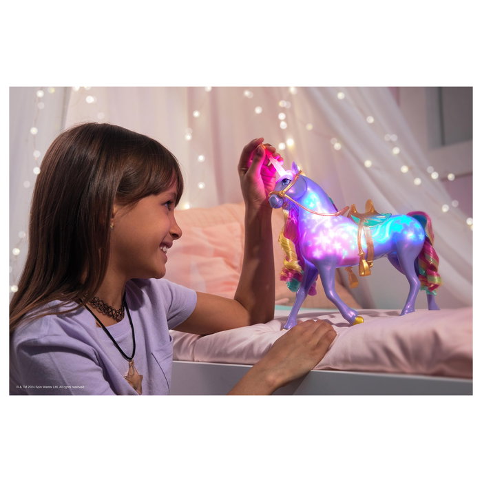 Spin Master Unicorn Academy Licht-Magie Wildstar Figura de Juguete de Unicornio con Efectos Luminosos, Multicolor, Recomendado 4+ Años