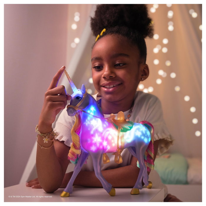 Spin Master Unicorn Academy Licht-Magie Wildstar Figura de Juguete de Unicornio con Efectos Luminosos, Multicolor, Recomendado 4+ Años