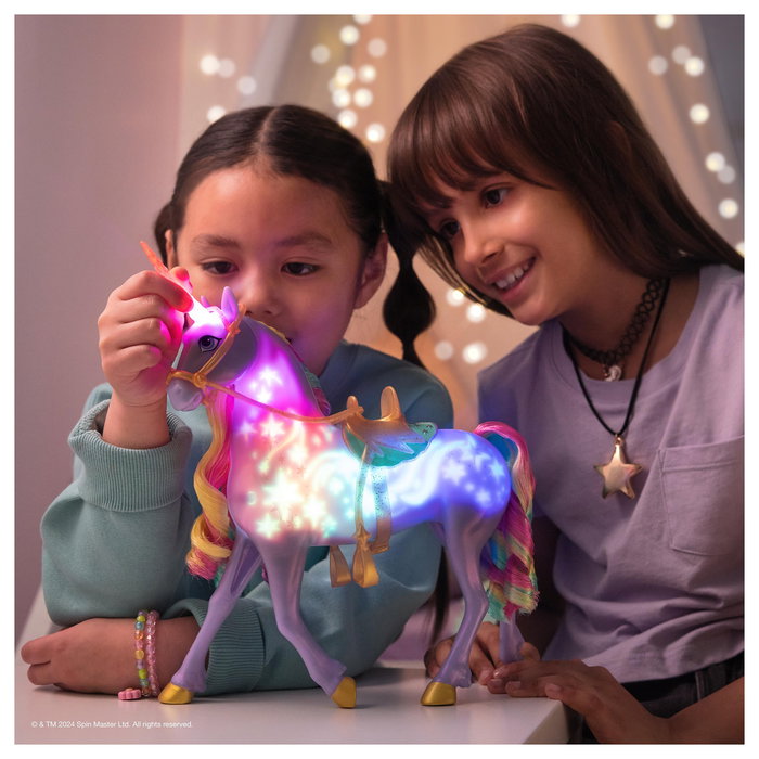 Spin Master Unicorn Academy Licht-Magie Wildstar Figura de Juguete de Unicornio con Efectos Luminosos, Multicolor, Recomendado 4+ Años