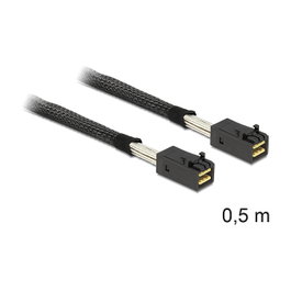 DeLOCK Cable Mini SAS HD SFF-8643 a Mini SAS HD SFF-8643 0,5 m Negro