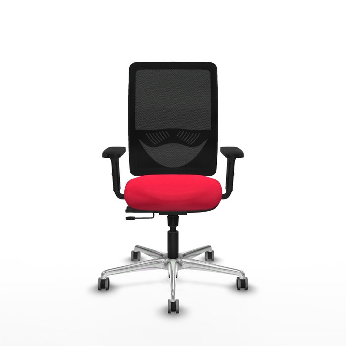 PIQUERAS Y CRESPO Silla de oficina Zulema con mecanismo Sincro/Traslack, Rojo y Negro