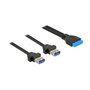 DeLOCK 85244 Cable USB 3.0 Pfostenbuchse 19 Pin a 2 x USB 3.0 Tipo-A Hembra 80 cm