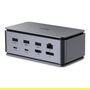 Lindy Docking Station USB4 con 100W PD, HDMI 2.1, DisplayPort 1.4, Ethernet Gigabit, Lector de Tarjetas para Laptop, Antracita, Modelo 43372
