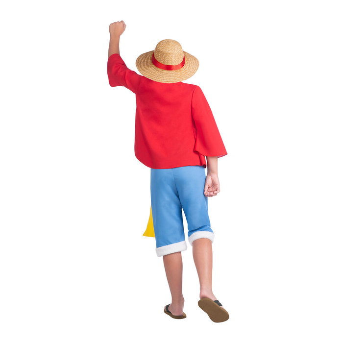 My Other Me Disfraz Luffy One Piece (7-9 años) con Sombrero, Chaqueta, Camiseta, Fajín y Pantalón