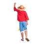 My Other Me Disfraz Luffy One Piece (7-9 años) con Sombrero, Chaqueta, Camiseta, Fajín y Pantalón