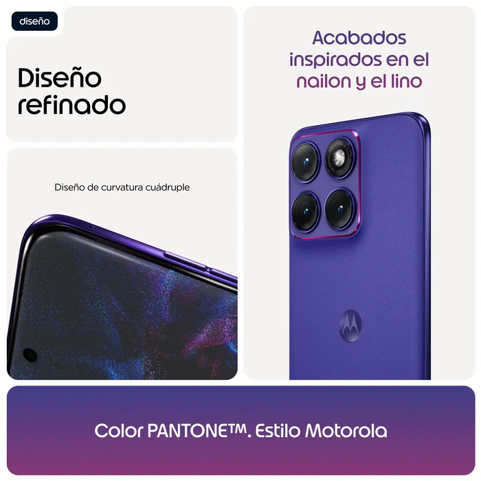 Motorola Edge 70 Fusion Smartphone 5G, 8GB RAM + 256GB, Pantalla 6.78" OLED 144Hz, Cámara Sony LYTIA 710 50MP, 7000 mAh, Violeta