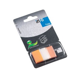 Varios Info flags Banderitas adhesivas con dispensador color naranja