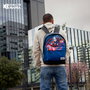 Marvel Capitán América Mochila HS FAN Full Azul 22 Litros, Urbana Ligera con Correas Acolchadas y Cinta para Trolley, 41x30x18 cm