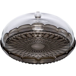 Guzzini VANITY Base para pasteles pequeña con cúpula Smoke